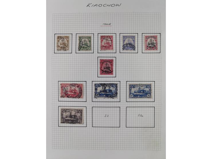 1890/1918, ungebrauchte und meist gestempelte Sammlung mit Vorläufer, bessere Werte dabei u.a. Deutsche Kolonien Kiautschou M