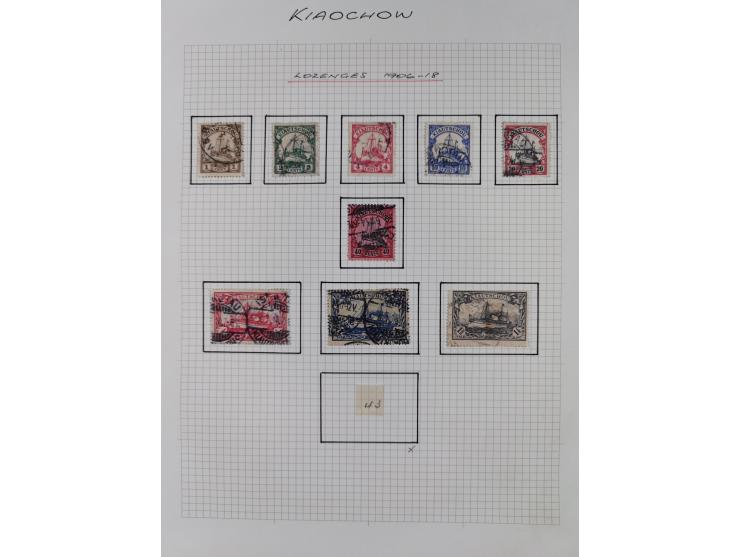 1890/1918, ungebrauchte und meist gestempelte Sammlung mit Vorläufer, bessere Werte dabei u.a. Deutsche Kolonien Kiautschou M