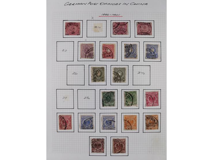 1890/1918, ungebrauchte und meist gestempelte Sammlung mit Vorläufer, bessere Werte dabei u.a. Deutsche Kolonien Kiautschou M