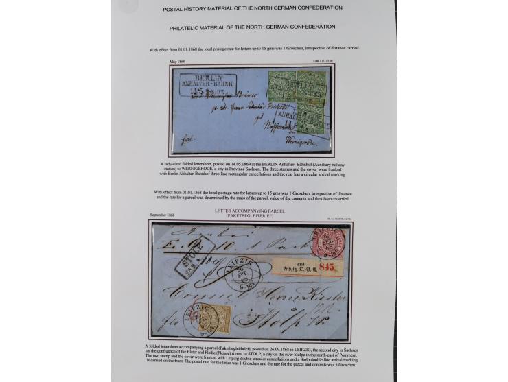 1868/70, Partie mit 27 Briefen und Karten mit verschiedenen Stempeln und Verwendungen, dabei ausländische Destinationen, daru