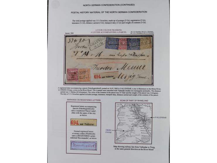 1868/70, Partie mit 27 Briefen und Karten mit verschiedenen Stempeln und Verwendungen, dabei ausländische Destinationen, daru