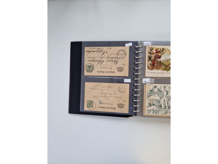 PRIVATGANZSACHEN: 1895/1912 (ca.), überwiegend reichhaltige ungebrauchte/gestempelte Sammlung von Privatpostkarten und Lithos