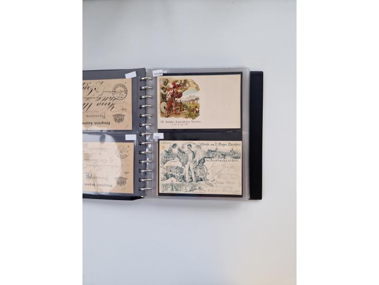 PRIVATGANZSACHEN: 1895/1912 (ca.), überwiegend reichhaltige ungebrauchte/gestempelte Sammlung von Privatpostkarten und Lithos