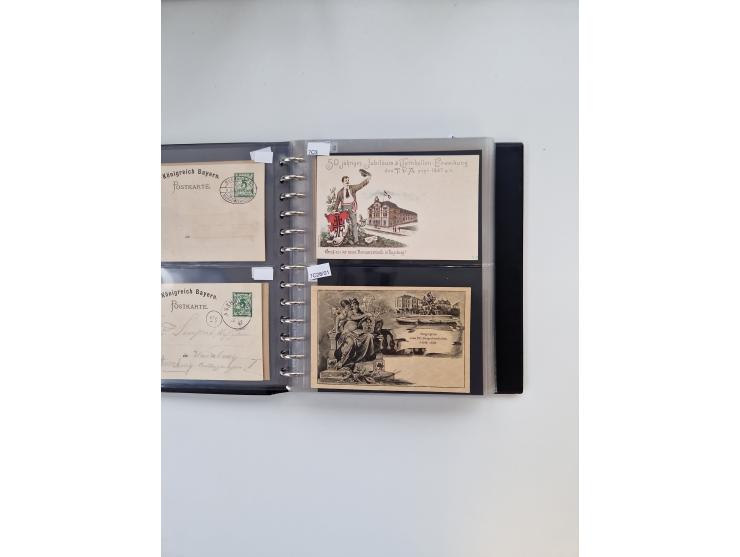 PRIVATGANZSACHEN: 1895/1912 (ca.), überwiegend reichhaltige ungebrauchte/gestempelte Sammlung von Privatpostkarten und Lithos