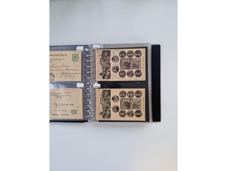 PRIVATGANZSACHEN: 1895/1912 (ca.), überwiegend reichhaltige ungebrauchte/gestempelte Sammlung von Privatpostkarten und Lithos