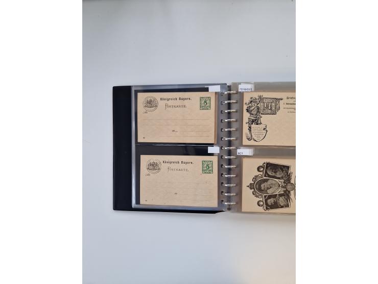 PRIVATGANZSACHEN: 1895/1912 (ca.), überwiegend reichhaltige ungebrauchte/gestempelte Sammlung von Privatpostkarten und Lithos