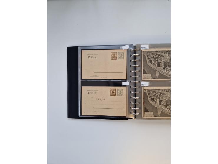 PRIVATGANZSACHEN: 1895/1912 (ca.), überwiegend reichhaltige ungebrauchte/gestempelte Sammlung von Privatpostkarten und Lithos