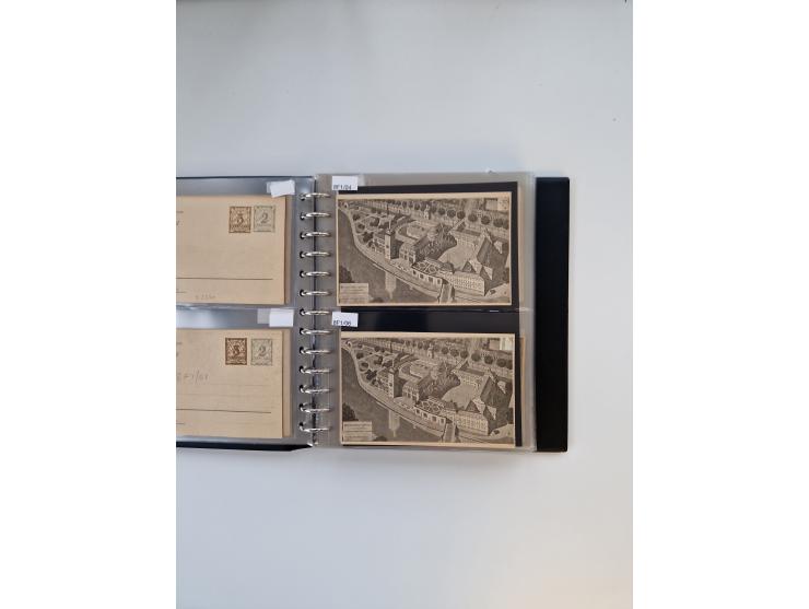 PRIVATGANZSACHEN: 1895/1912 (ca.), überwiegend reichhaltige ungebrauchte/gestempelte Sammlung von Privatpostkarten und Lithos