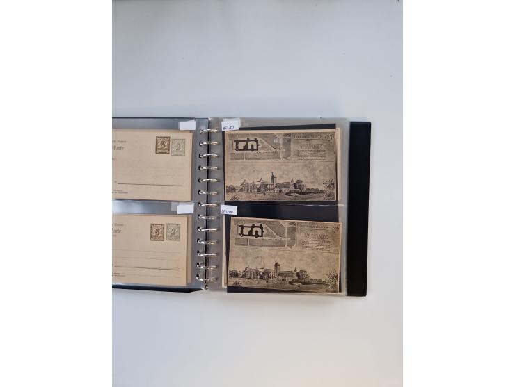 PRIVATGANZSACHEN: 1895/1912 (ca.), überwiegend reichhaltige ungebrauchte/gestempelte Sammlung von Privatpostkarten und Lithos
