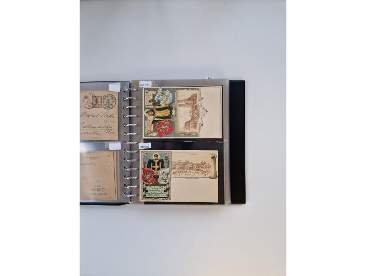 PRIVATGANZSACHEN: 1895/1912 (ca.), überwiegend reichhaltige ungebrauchte/gestempelte Sammlung von Privatpostkarten und Lithos