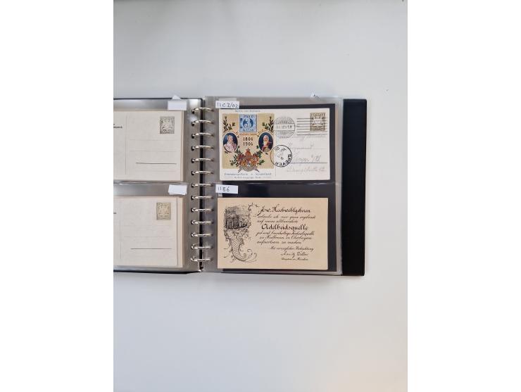 PRIVATGANZSACHEN: 1895/1912 (ca.), überwiegend reichhaltige ungebrauchte/gestempelte Sammlung von Privatpostkarten und Lithos