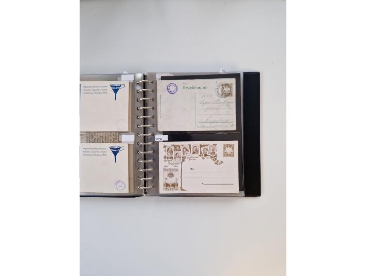 PRIVATGANZSACHEN: 1895/1912 (ca.), überwiegend reichhaltige ungebrauchte/gestempelte Sammlung von Privatpostkarten und Lithos