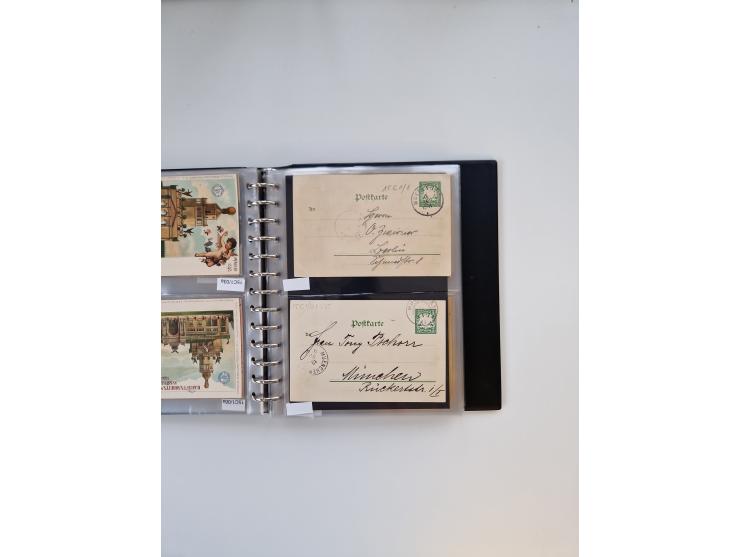PRIVATGANZSACHEN: 1895/1912 (ca.), überwiegend reichhaltige ungebrauchte/gestempelte Sammlung von Privatpostkarten und Lithos