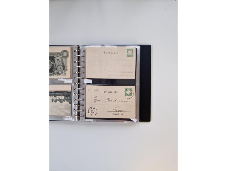 PRIVATGANZSACHEN: 1895/1912 (ca.), überwiegend reichhaltige ungebrauchte/gestempelte Sammlung von Privatpostkarten und Lithos