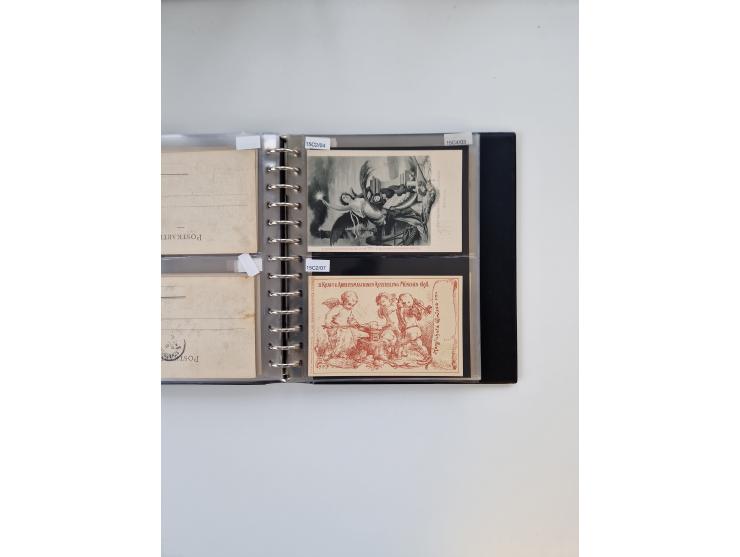 PRIVATGANZSACHEN: 1895/1912 (ca.), überwiegend reichhaltige ungebrauchte/gestempelte Sammlung von Privatpostkarten und Lithos
