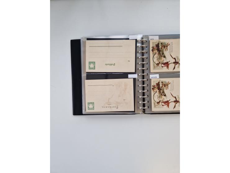 PRIVATGANZSACHEN: 1895/1912 (ca.), überwiegend reichhaltige ungebrauchte/gestempelte Sammlung von Privatpostkarten und Lithos