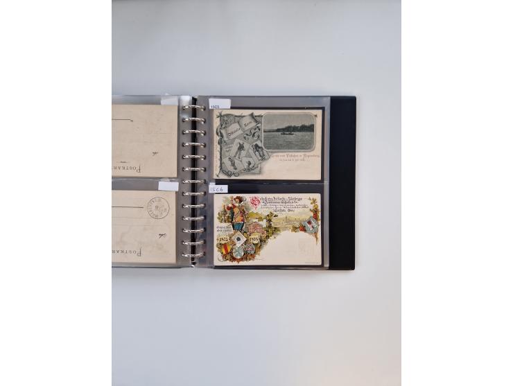 PRIVATGANZSACHEN: 1895/1912 (ca.), überwiegend reichhaltige ungebrauchte/gestempelte Sammlung von Privatpostkarten und Lithos