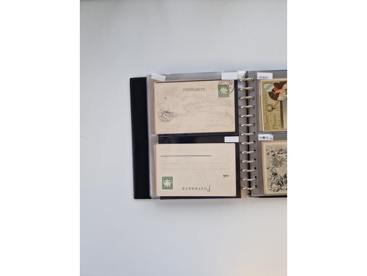 PRIVATGANZSACHEN: 1895/1912 (ca.), überwiegend reichhaltige ungebrauchte/gestempelte Sammlung von Privatpostkarten und Lithos