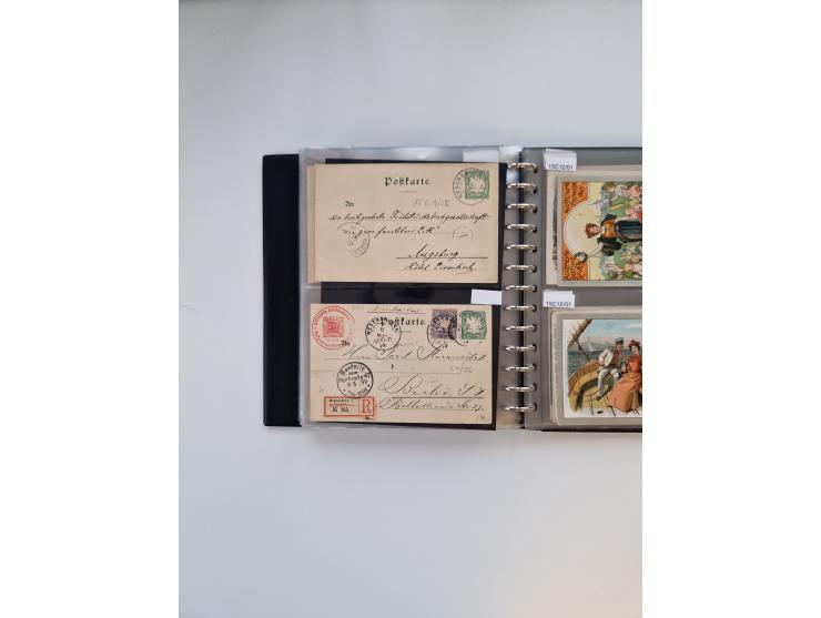 PRIVATGANZSACHEN: 1895/1912 (ca.), überwiegend reichhaltige ungebrauchte/gestempelte Sammlung von Privatpostkarten und Lithos