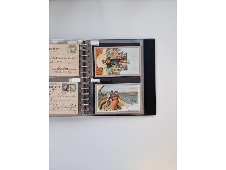 PRIVATGANZSACHEN: 1895/1912 (ca.), überwiegend reichhaltige ungebrauchte/gestempelte Sammlung von Privatpostkarten und Lithos