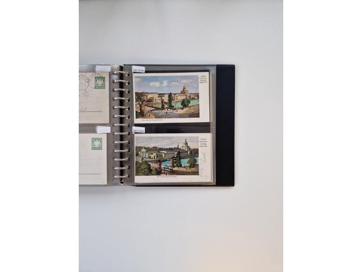 PRIVATGANZSACHEN: 1895/1912 (ca.), überwiegend reichhaltige ungebrauchte/gestempelte Sammlung von Privatpostkarten und Lithos
