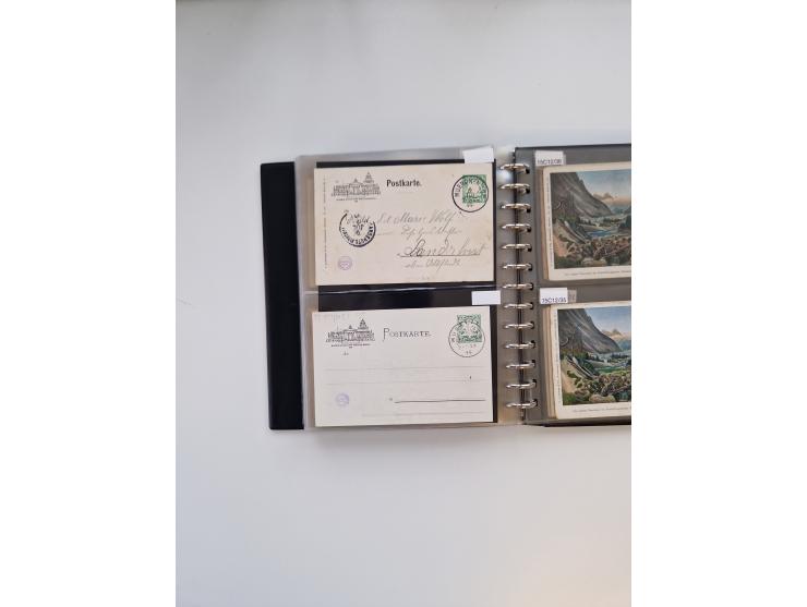 PRIVATGANZSACHEN: 1895/1912 (ca.), überwiegend reichhaltige ungebrauchte/gestempelte Sammlung von Privatpostkarten und Lithos
