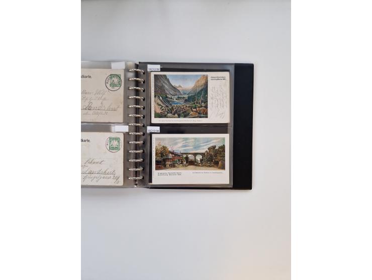 PRIVATGANZSACHEN: 1895/1912 (ca.), überwiegend reichhaltige ungebrauchte/gestempelte Sammlung von Privatpostkarten und Lithos