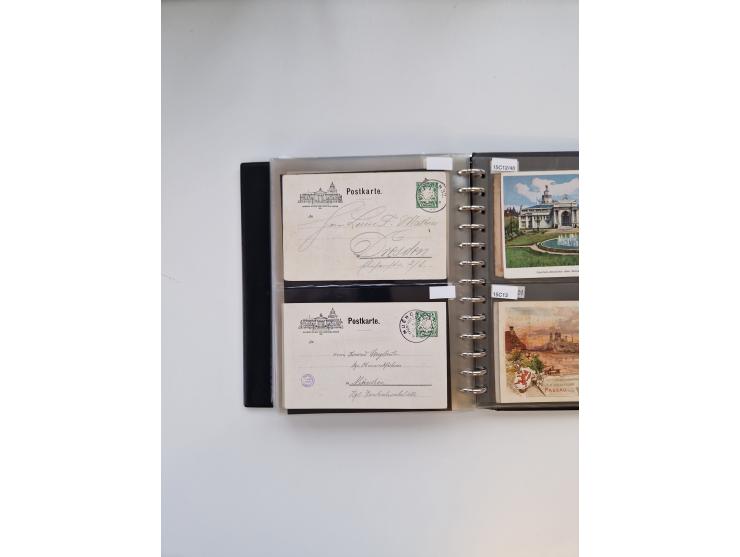 PRIVATGANZSACHEN: 1895/1912 (ca.), überwiegend reichhaltige ungebrauchte/gestempelte Sammlung von Privatpostkarten und Lithos