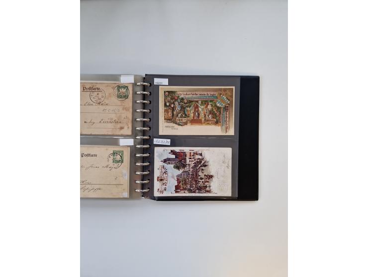 PRIVATGANZSACHEN: 1895/1912 (ca.), überwiegend reichhaltige ungebrauchte/gestempelte Sammlung von Privatpostkarten und Lithos