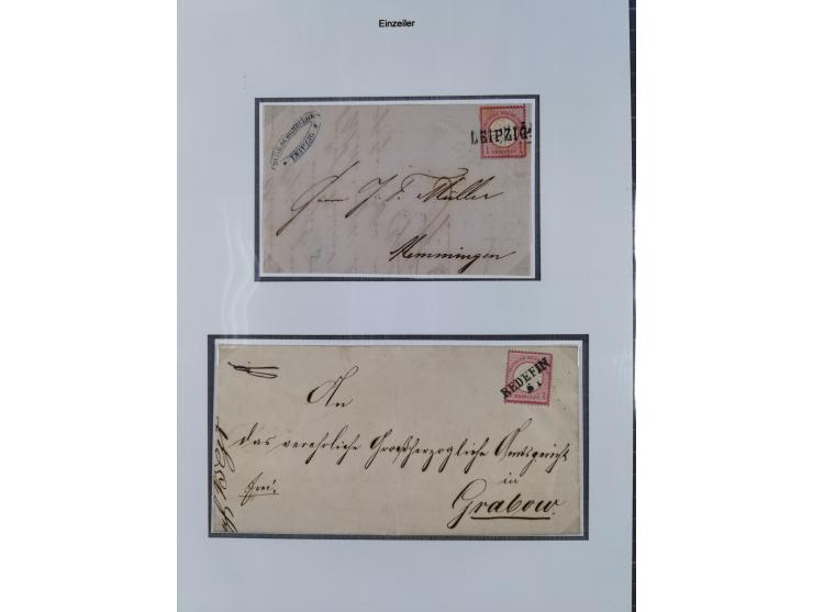 1872/74, 20 Briefe, Karten und Ganzsachen mit Hufeisenstempeln und weiteren Stempel-Besonderheiten. Dabei u.a. Brief mit badi