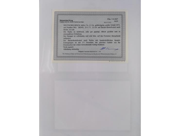 1872/74, Sammlung mit fast 90 Einzel- und Mehrfachfrankaturen der Wertstufen ⅓ Gr., 1 Gr., 2 Gr., 1 Kr. und 3 Kr. mit praktis