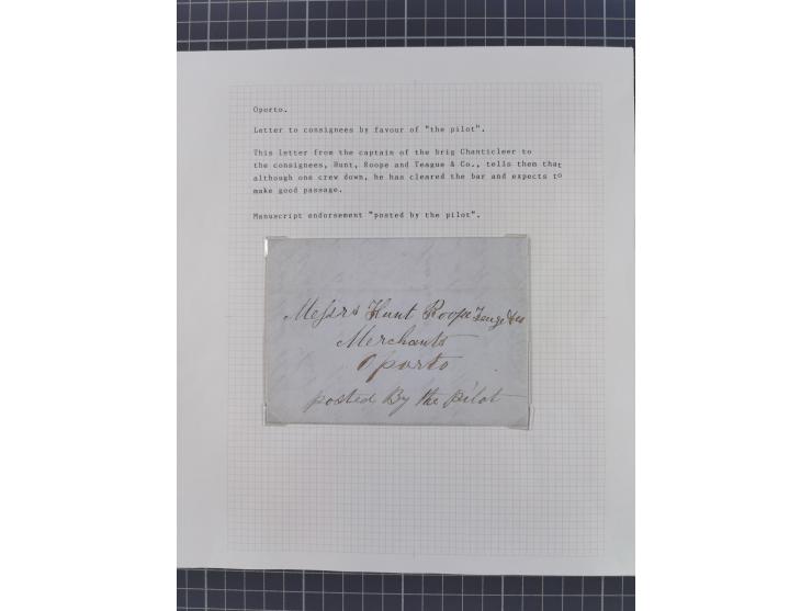 1797/1871, 20 letters, all passing the British Post Offices in Lisbon, with different and interesting markings and cancels, a