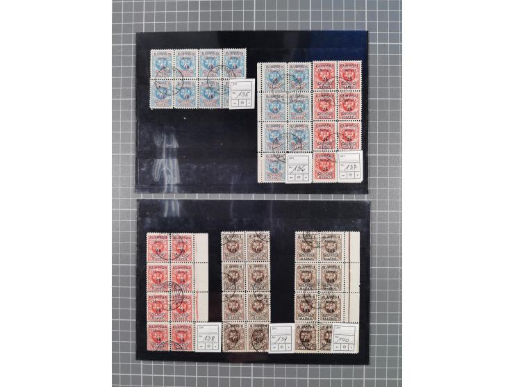 1921/23, kleine, vorwiegend gestempelte Partie Marken und Briefstücke, dabei Mi.-Nr. 40Iy (11), außerdem Mi.-Nr. 79 postfrisc