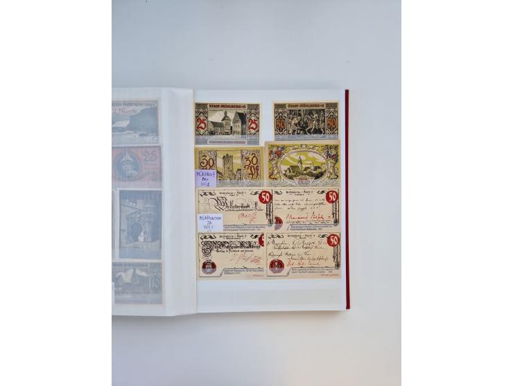 Notgeld-Serienscheine, saubere Sammlung in 16 meist dicken Steckalben, sauber nach Orten und Serien sortiert, überschlägig et
