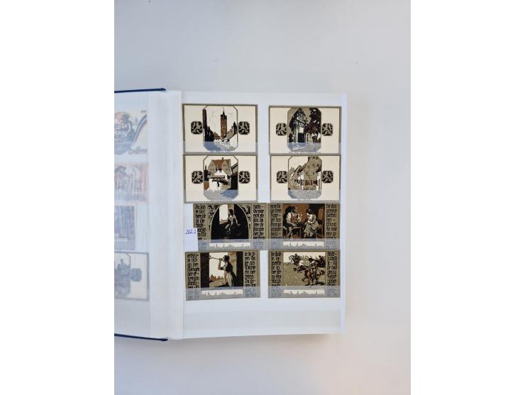 Notgeld-Serienscheine, saubere Sammlung in 16 meist dicken Steckalben, sauber nach Orten und Serien sortiert, überschlägig et