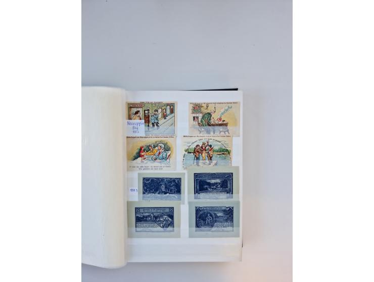 Notgeld-Serienscheine, saubere Sammlung in 16 meist dicken Steckalben, sauber nach Orten und Serien sortiert, überschlägig et