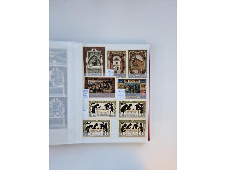 Notgeld-Serienscheine, saubere Sammlung in 16 meist dicken Steckalben, sauber nach Orten und Serien sortiert, überschlägig et