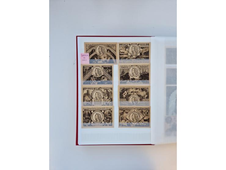 Notgeld-Serienscheine, saubere Sammlung in 16 meist dicken Steckalben, sauber nach Orten und Serien sortiert, überschlägig et