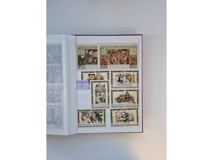 Notgeld-Serienscheine, saubere Sammlung in 16 meist dicken Steckalben, sauber nach Orten und Serien sortiert, überschlägig et