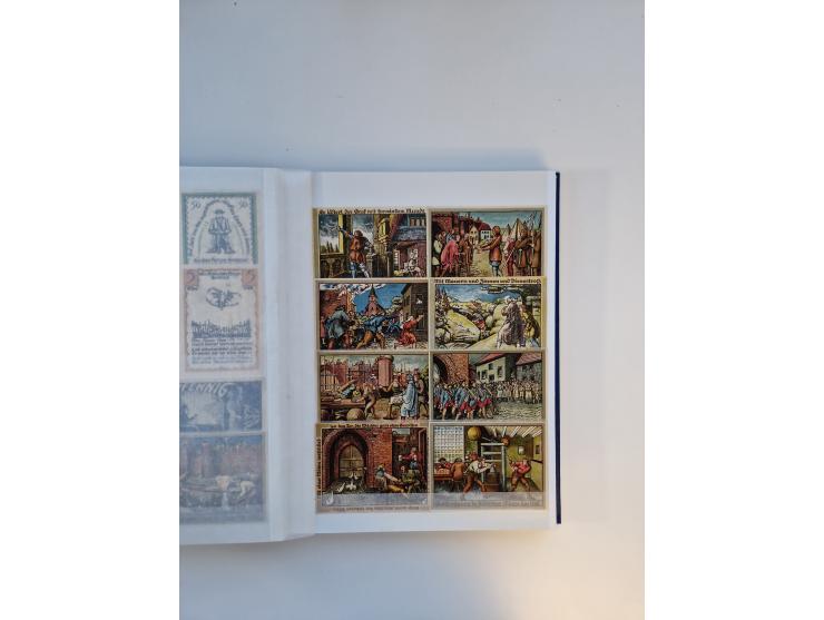 Notgeld-Serienscheine, saubere Sammlung in 16 meist dicken Steckalben, sauber nach Orten und Serien sortiert, überschlägig et