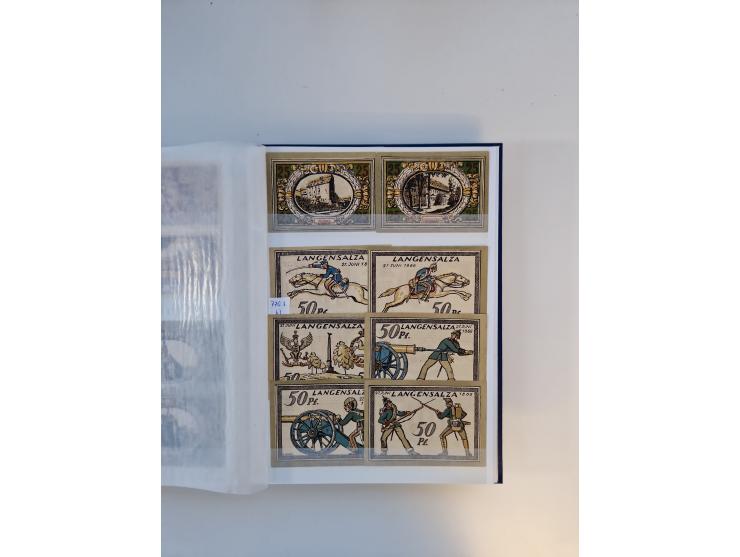 Notgeld-Serienscheine, saubere Sammlung in 16 meist dicken Steckalben, sauber nach Orten und Serien sortiert, überschlägig et