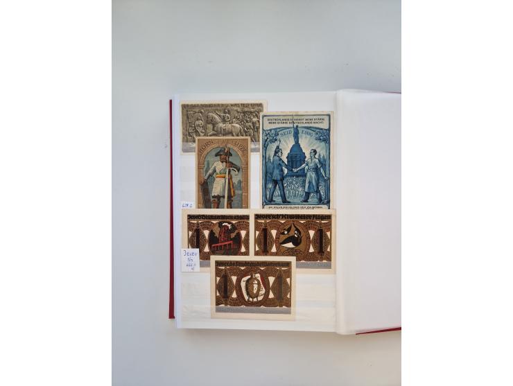 Notgeld-Serienscheine, saubere Sammlung in 16 meist dicken Steckalben, sauber nach Orten und Serien sortiert, überschlägig et