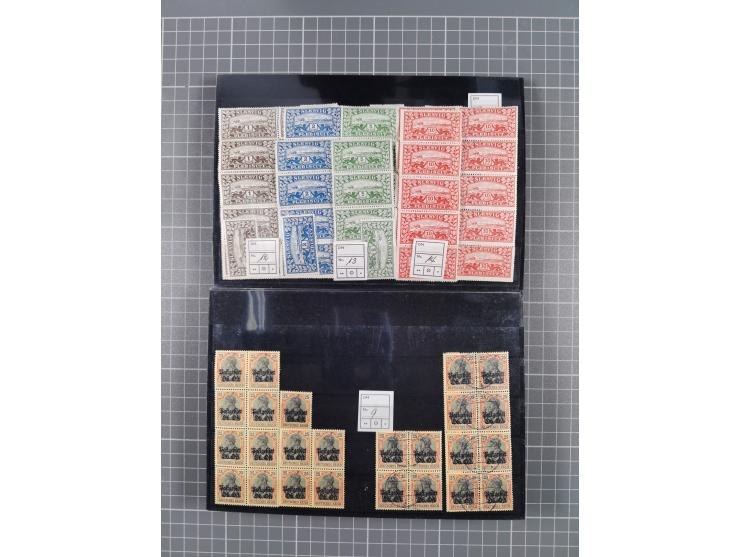 1914/21, ungebrauchte/postfrische und gestempelte Partie, dabei Rumänien Mi.-Nr. 12F 4x in gestempelter und einmal in postfri