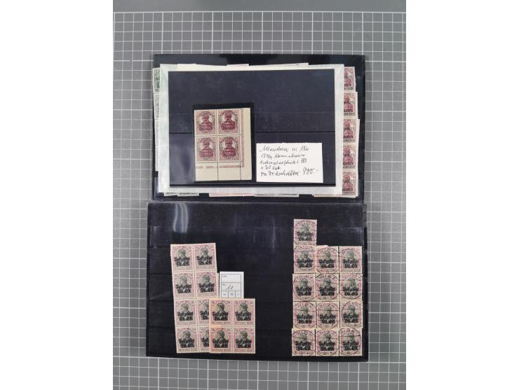 1914/21, ungebrauchte/postfrische und gestempelte Partie, dabei Rumänien Mi.-Nr. 12F 4x in gestempelter und einmal in postfri