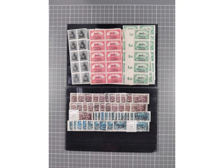 1914/21, ungebrauchte/postfrische und gestempelte Partie, dabei Rumänien Mi.-Nr. 12F 4x in gestempelter und einmal in postfri