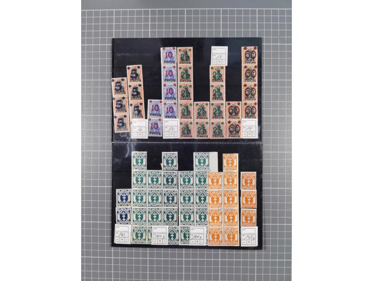 1920/39, vorwiegend postfrische Partie, teils in Einheiten inkl. Dienst- und Portomarken, dabei einige bessere wie Mi.-Nr. 23