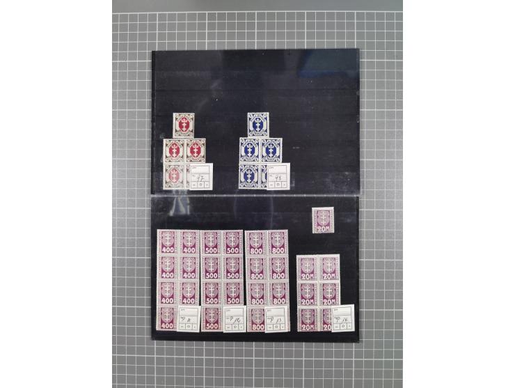 1920/39, vorwiegend postfrische Partie, teils in Einheiten inkl. Dienst- und Portomarken, dabei einige bessere wie Mi.-Nr. 23