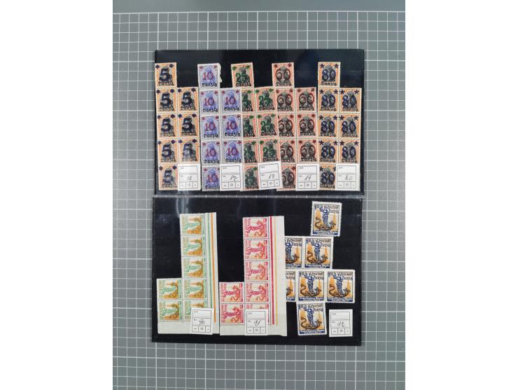 1920/39, vorwiegend postfrische Partie, teils in Einheiten inkl. Dienst- und Portomarken, dabei einige bessere wie Mi.-Nr. 23