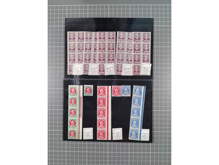 1920/39, vorwiegend postfrische Partie, teils in Einheiten inkl. Dienst- und Portomarken, dabei einige bessere wie Mi.-Nr. 23