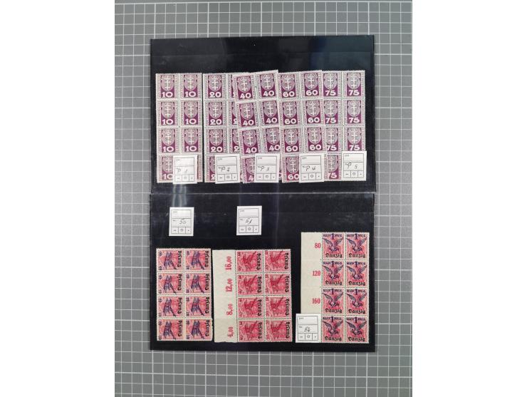 1920/39, vorwiegend postfrische Partie, teils in Einheiten inkl. Dienst- und Portomarken, dabei einige bessere wie Mi.-Nr. 23